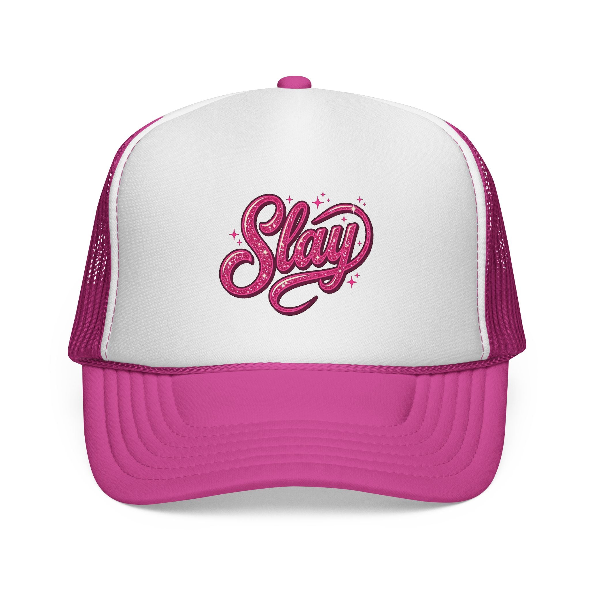Slay Pink Script Trucker Cap