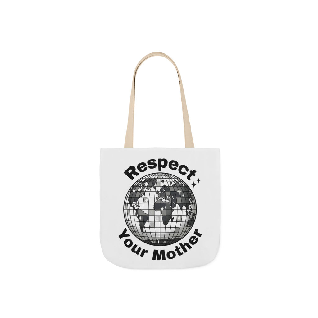 Respect Your Mother Disco Globe Canvas Tote — Earth Day Eco-Friendly Reusable Bag
