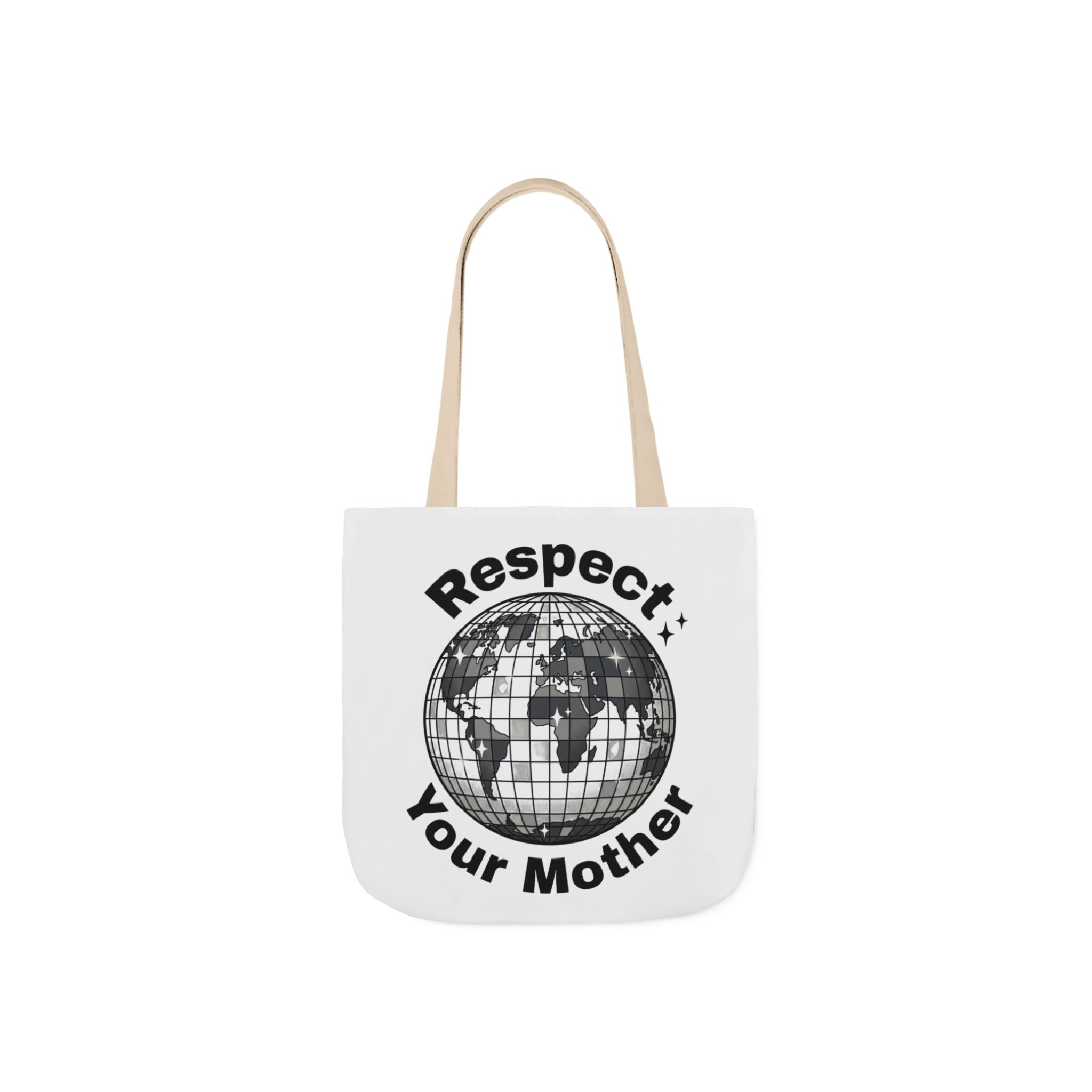 Respect Your Mother Disco Globe Canvas Tote — Earth Day Eco-Friendly Reusable Bag