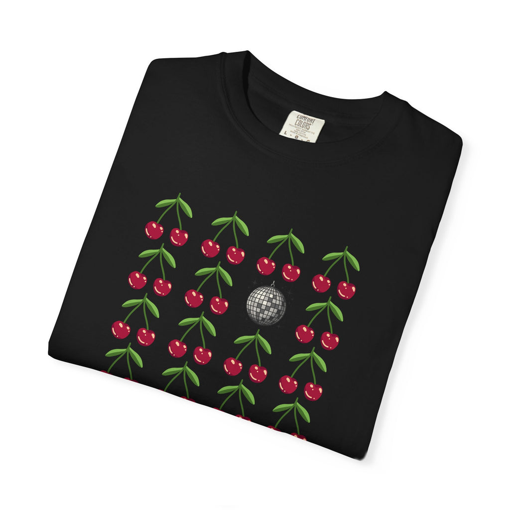 Cherry All the Time Disco T‑Shirt — Retro Pattern Pop Art Tee