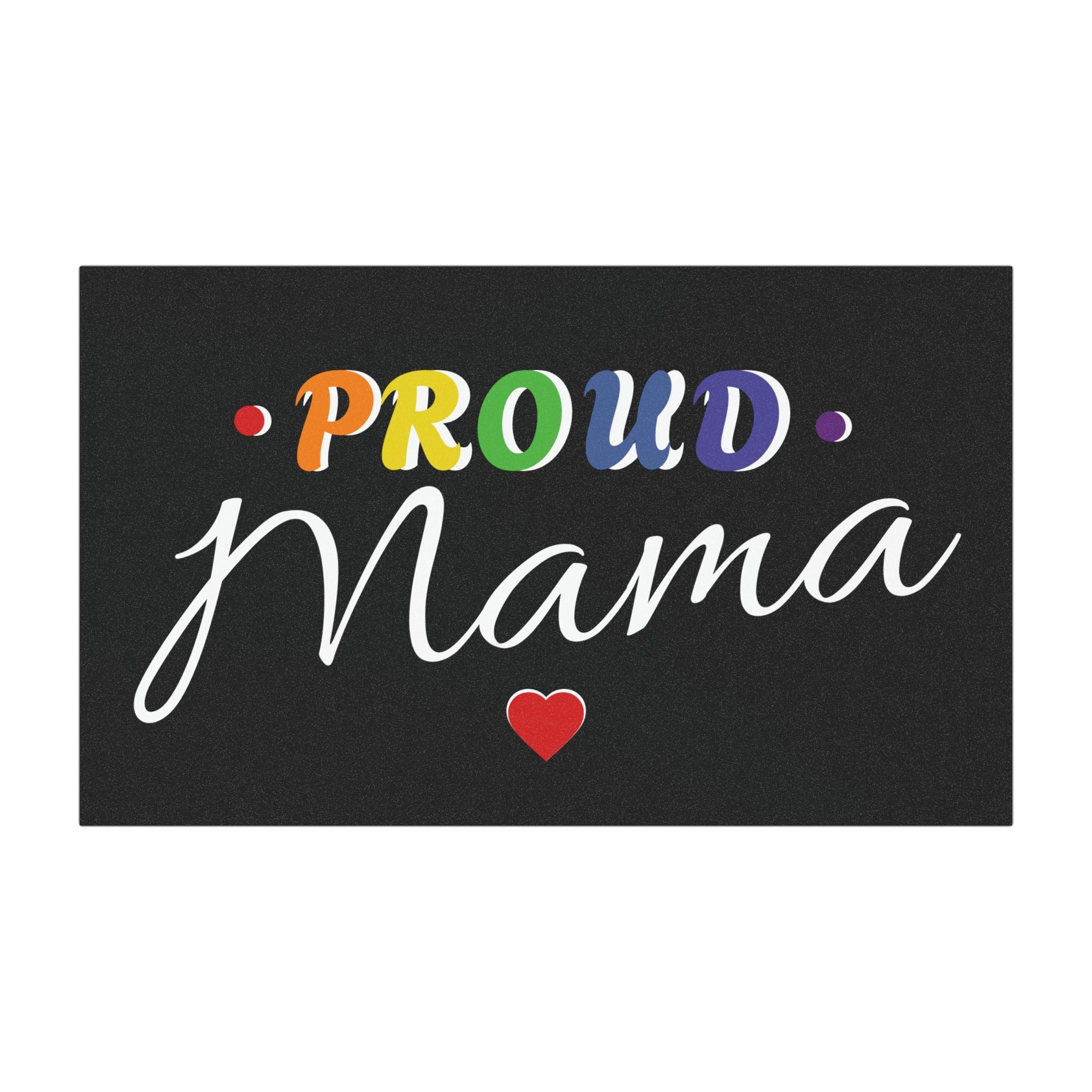 Proud Mama Car Magnet – Rainbow Pride Heart Design