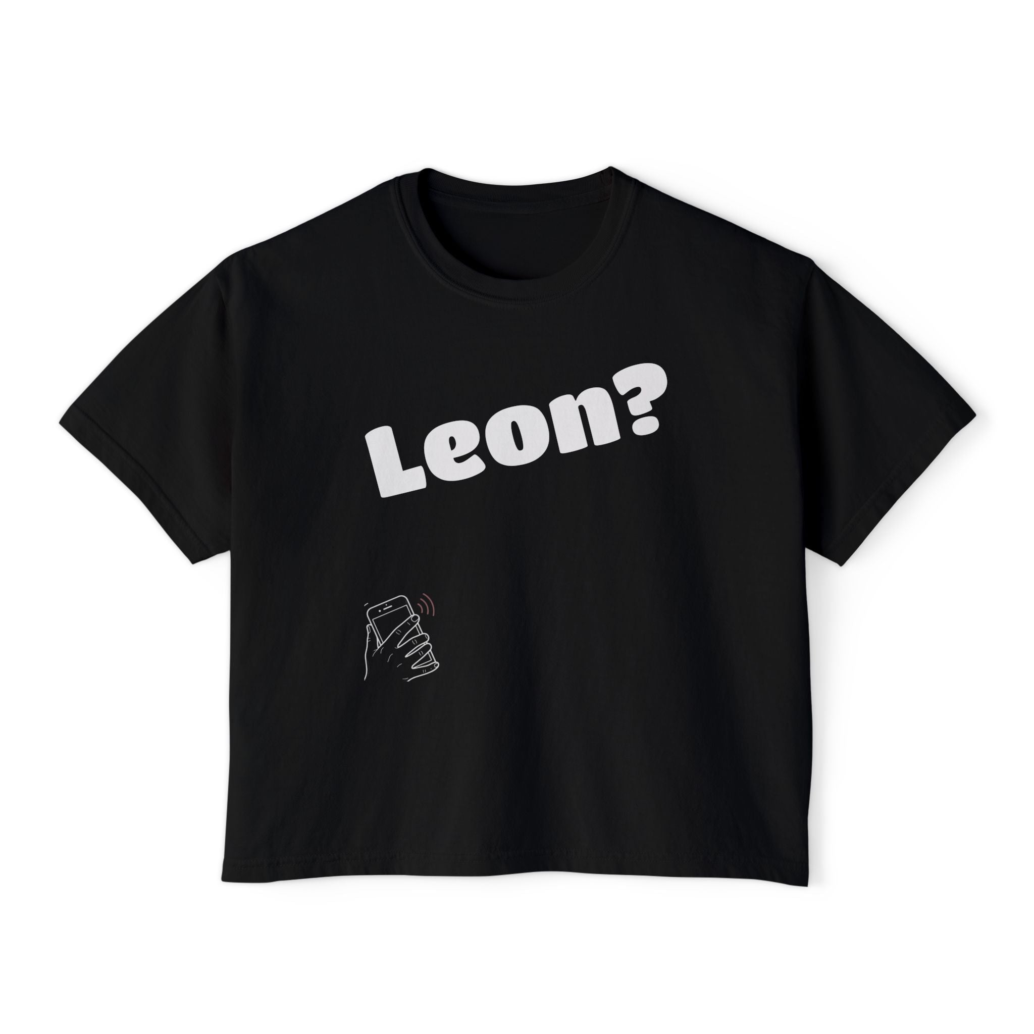 Leon? Bubble Text Crop Tee | Boxy Tee