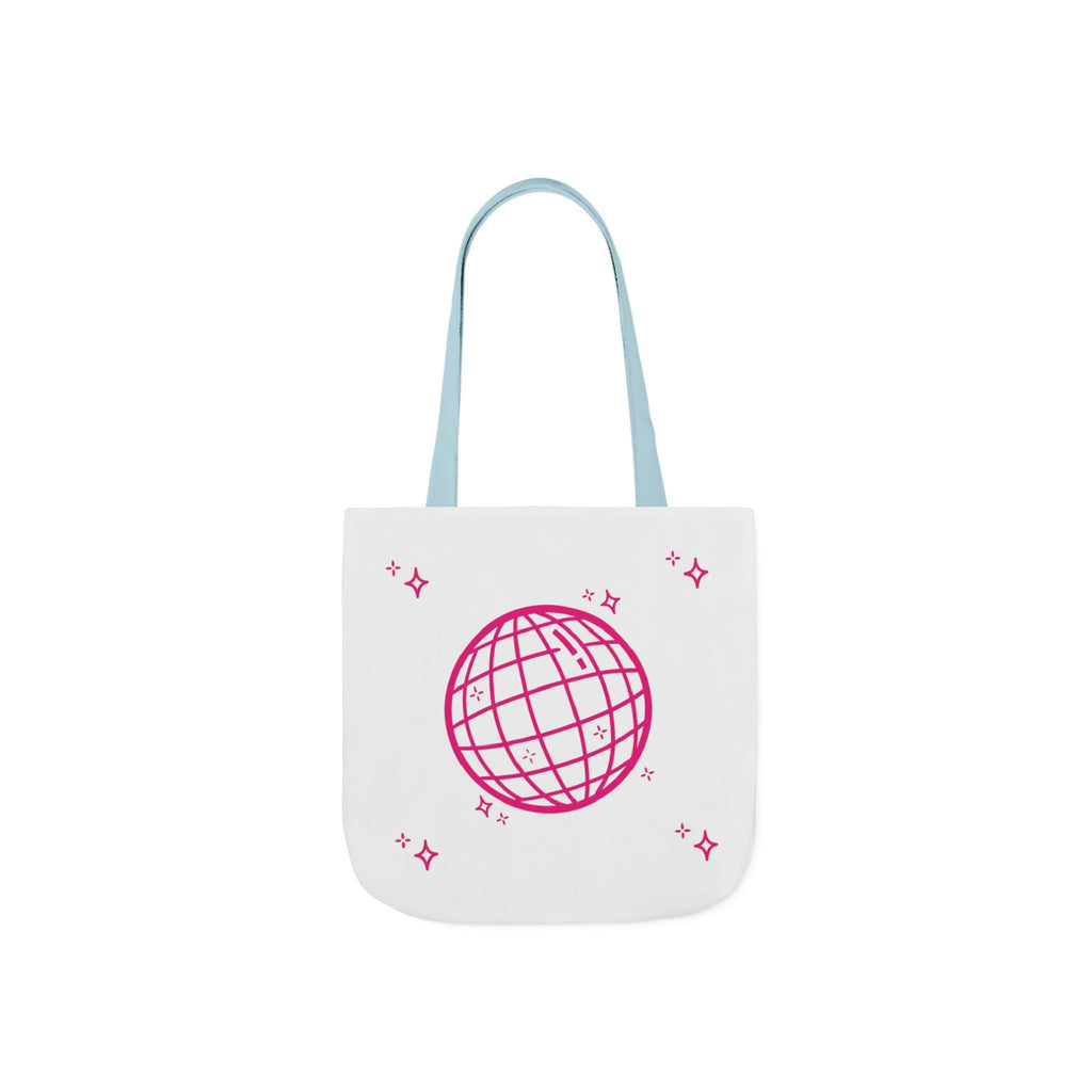 Pink Disco Globe Canvas Tote
