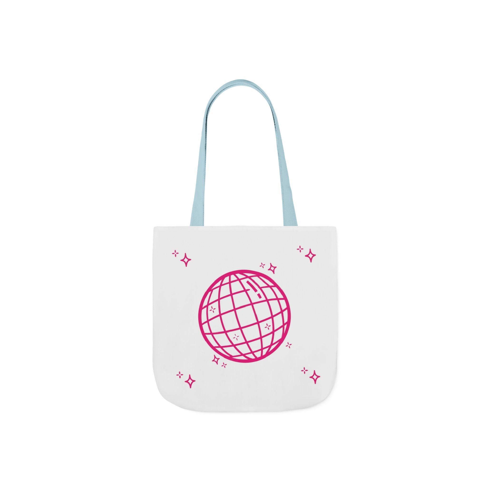Pink Disco Globe Canvas Tote