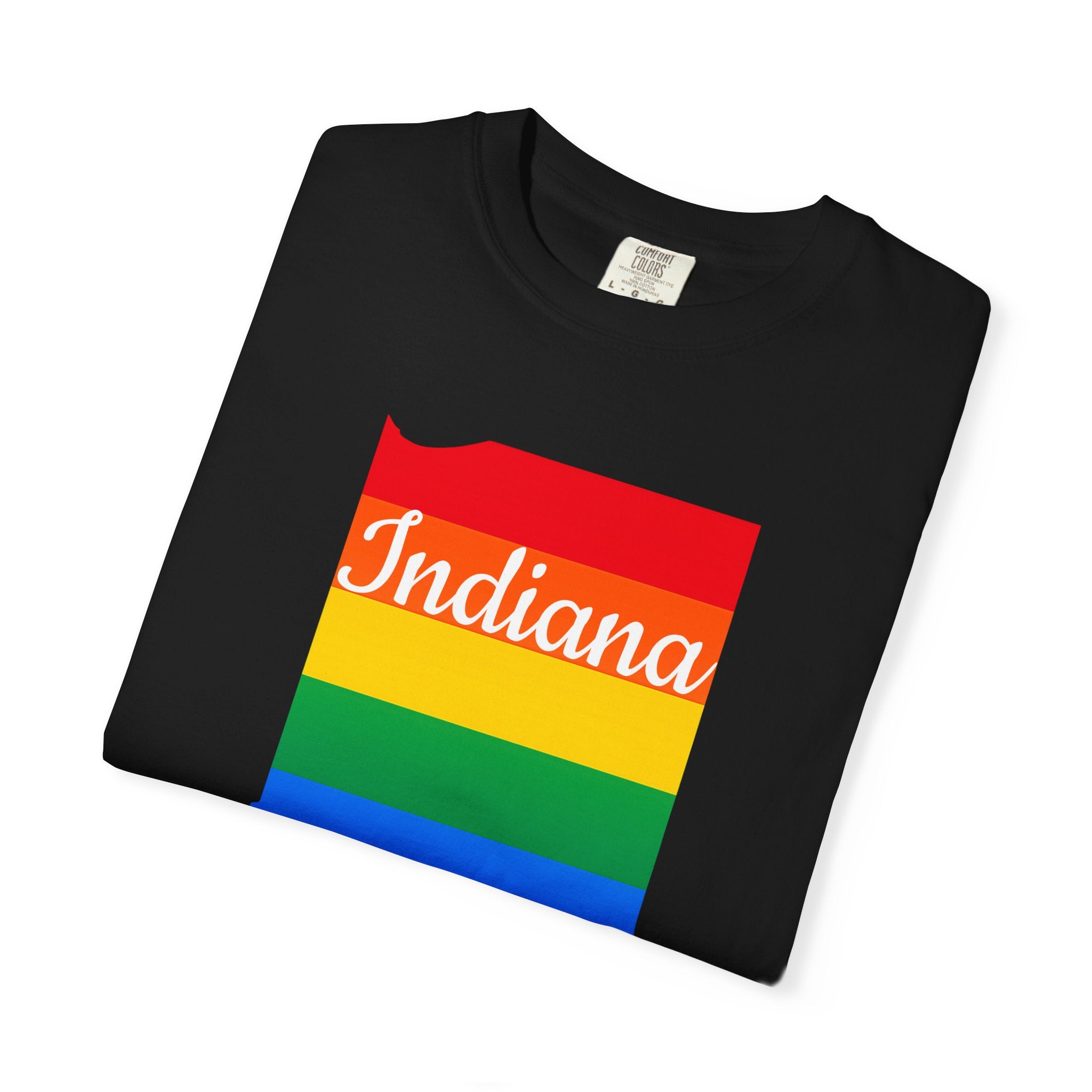 Rainbow Pride Indiana T-shirt | State Map Shirt