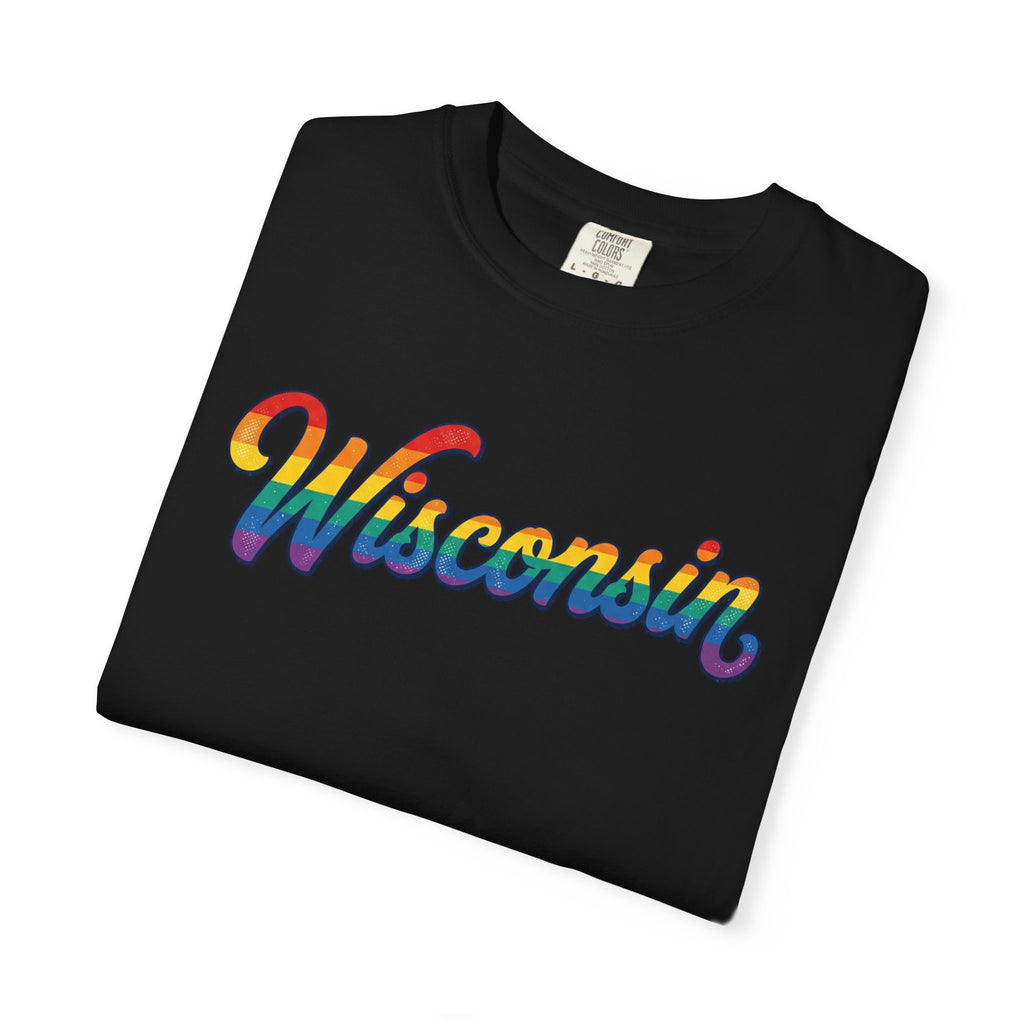 Wisconsin Rainbow Script T-Shirt