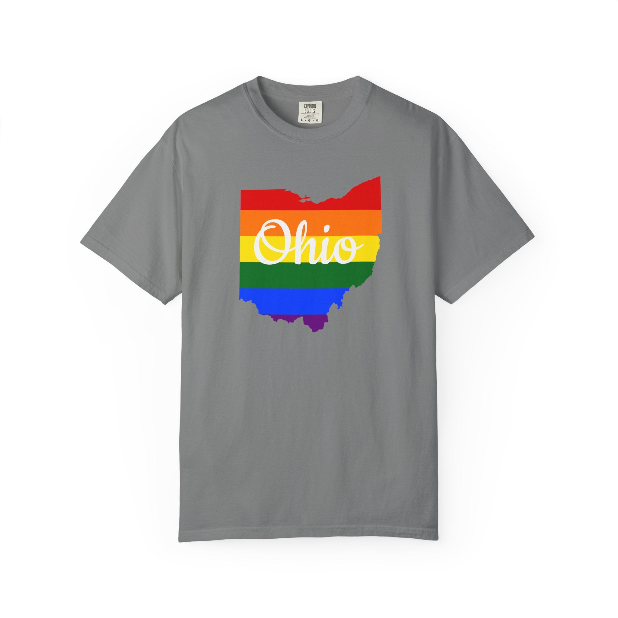 Rainbow Pride Ohio T-shirt | State Map Shirt