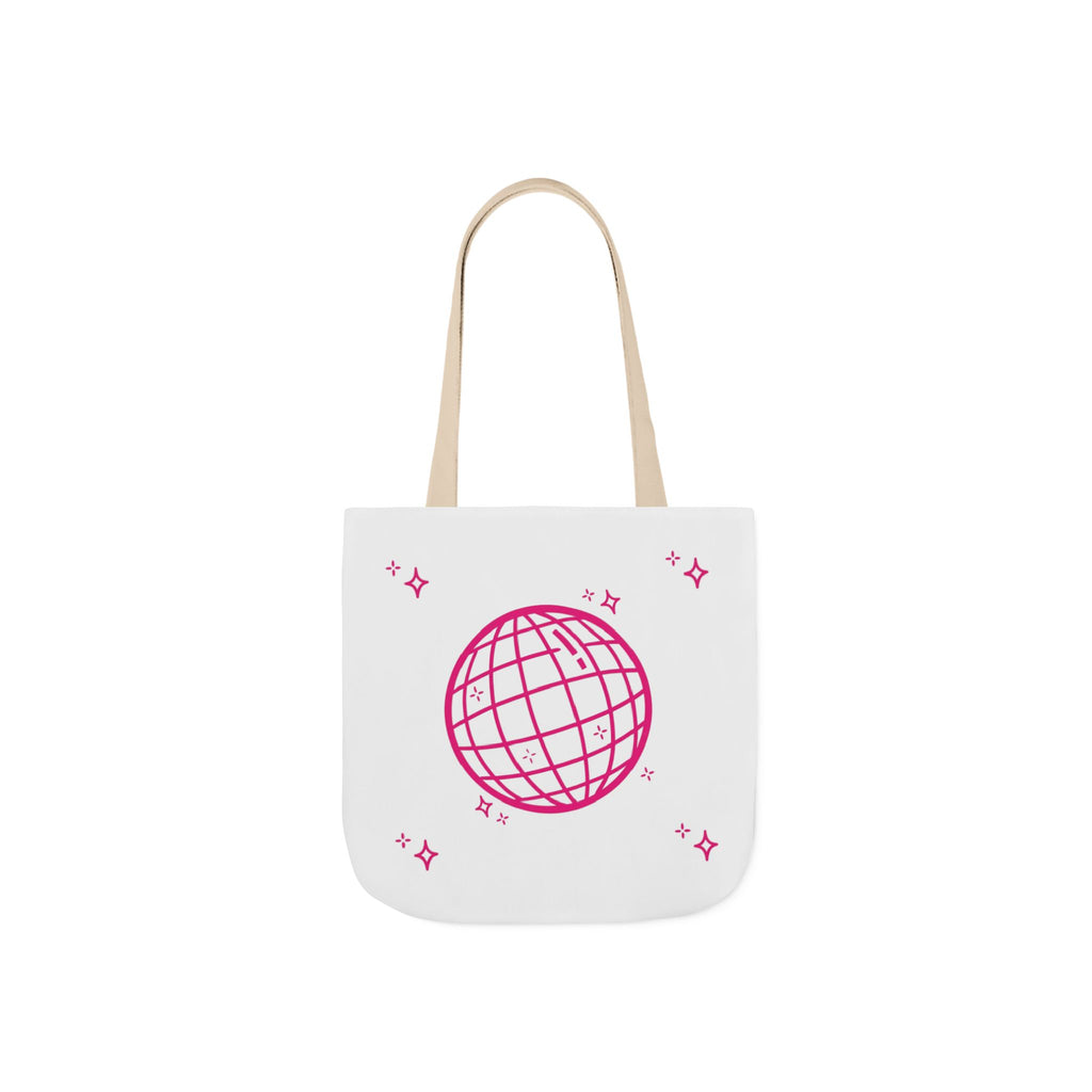 Pink Disco Globe Canvas Tote