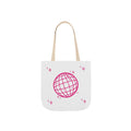 Pink Disco Globe Canvas Tote