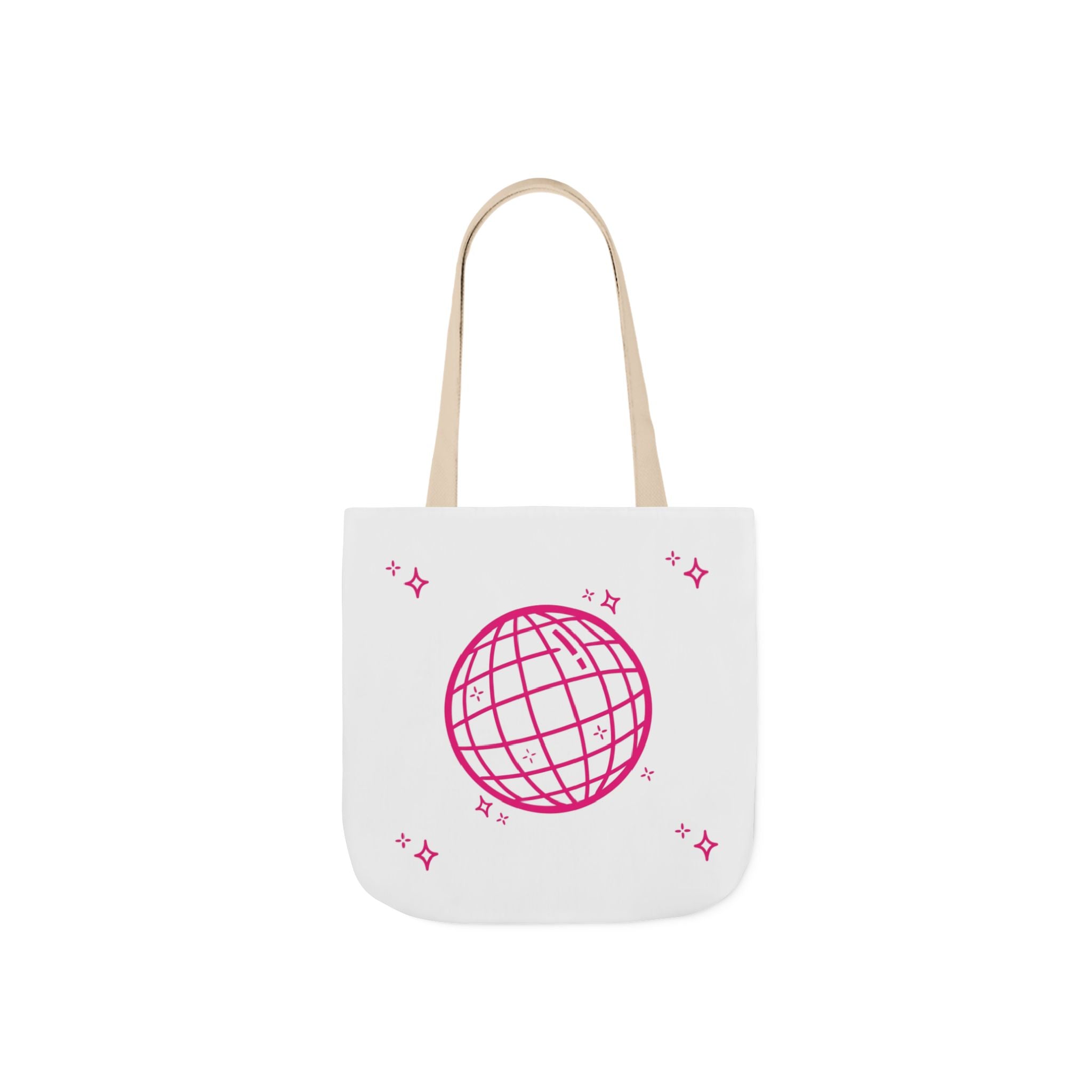 Pink Disco Globe Canvas Tote