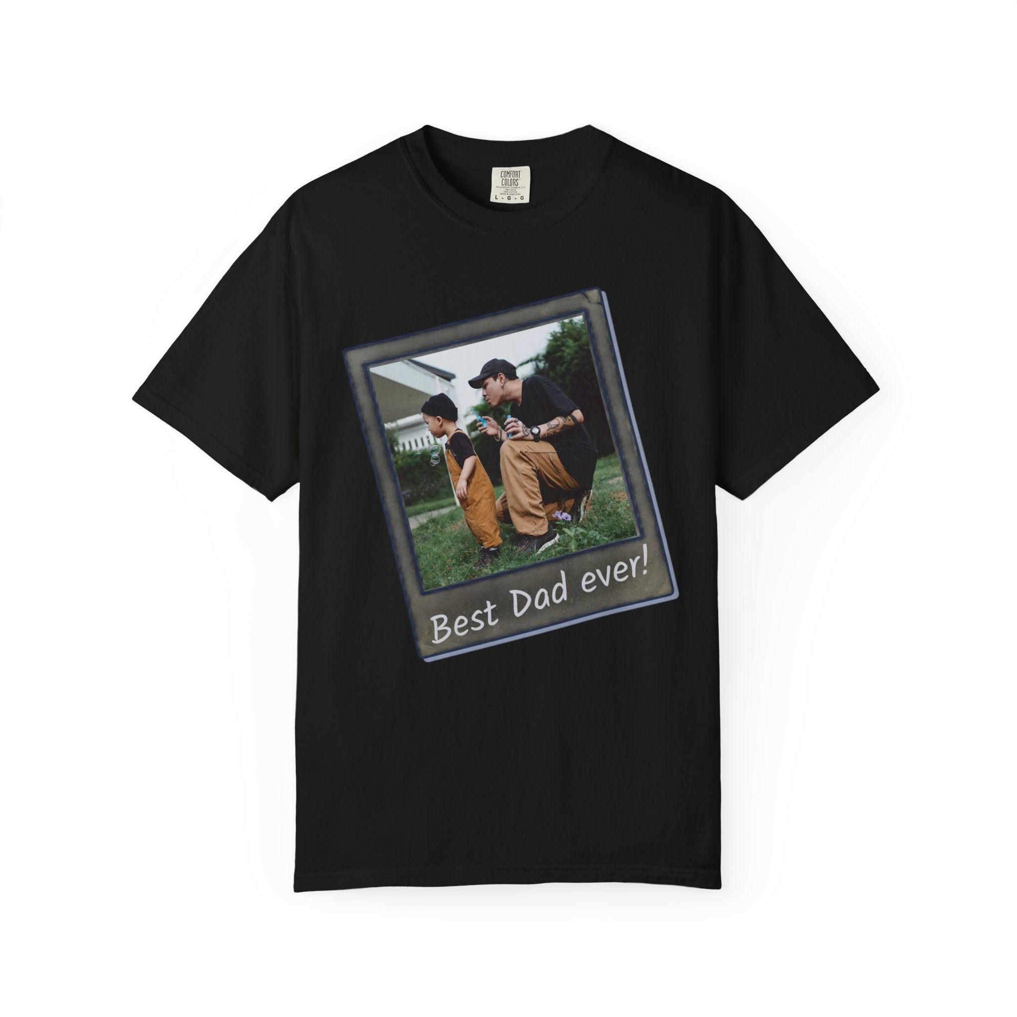 Unique Personalized Best Dad Ever Polaroid Photo T-Shirt