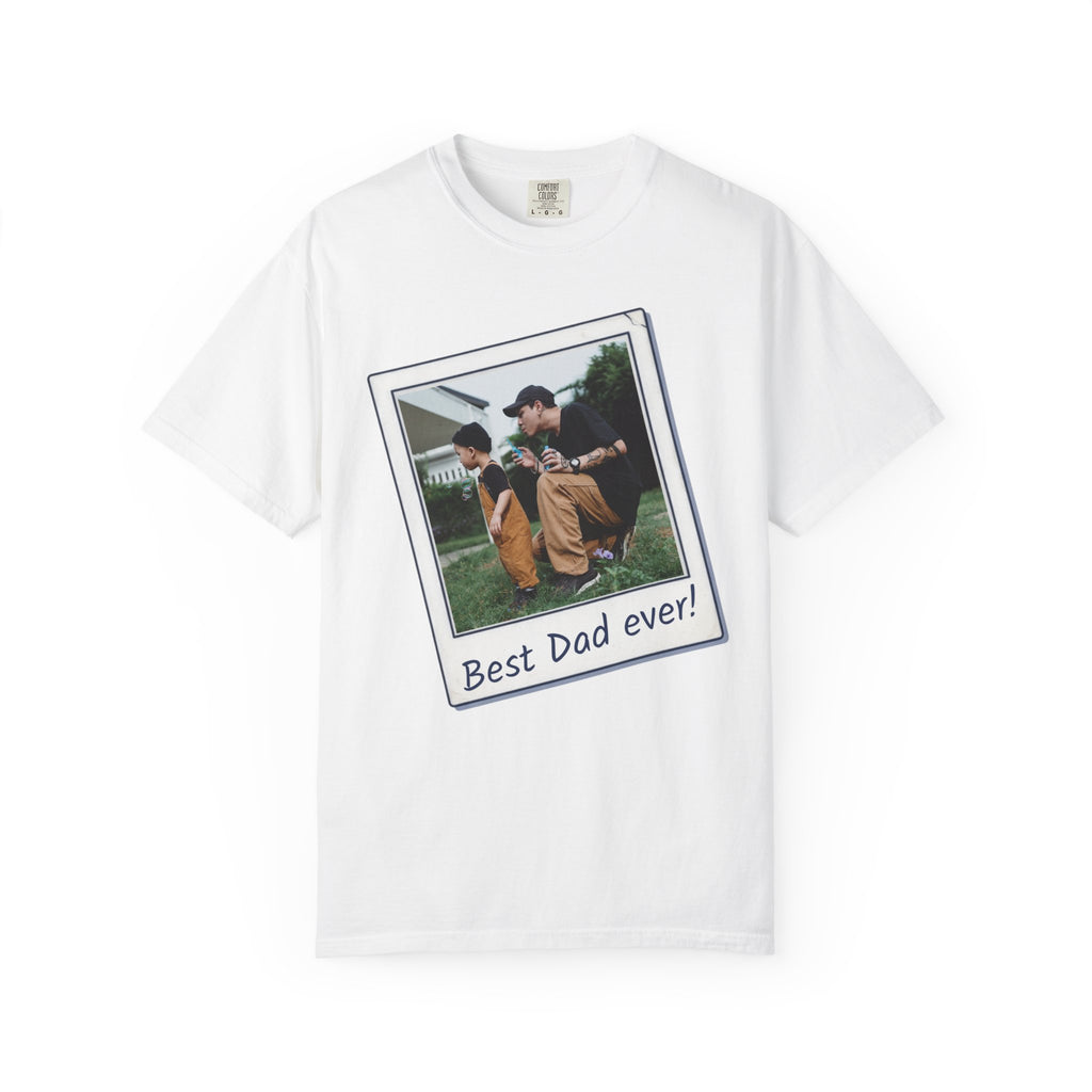 Unique Personalized Best Dad Ever Polaroid Photo T-Shirt