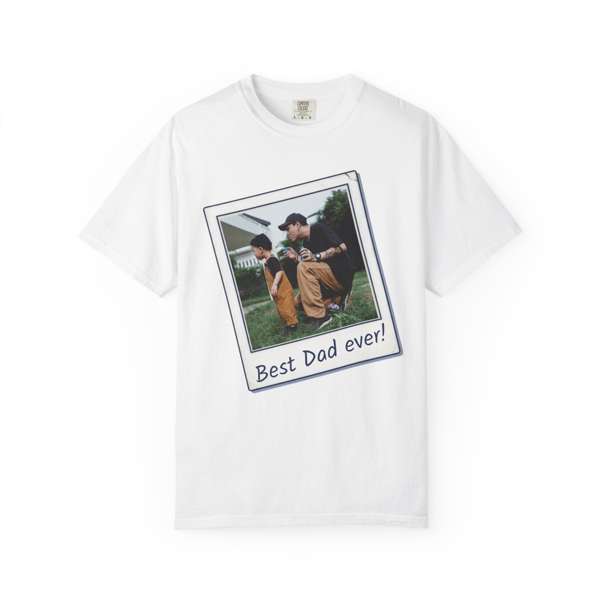 Unique Personalized Best Dad Ever Polaroid Photo T-Shirt