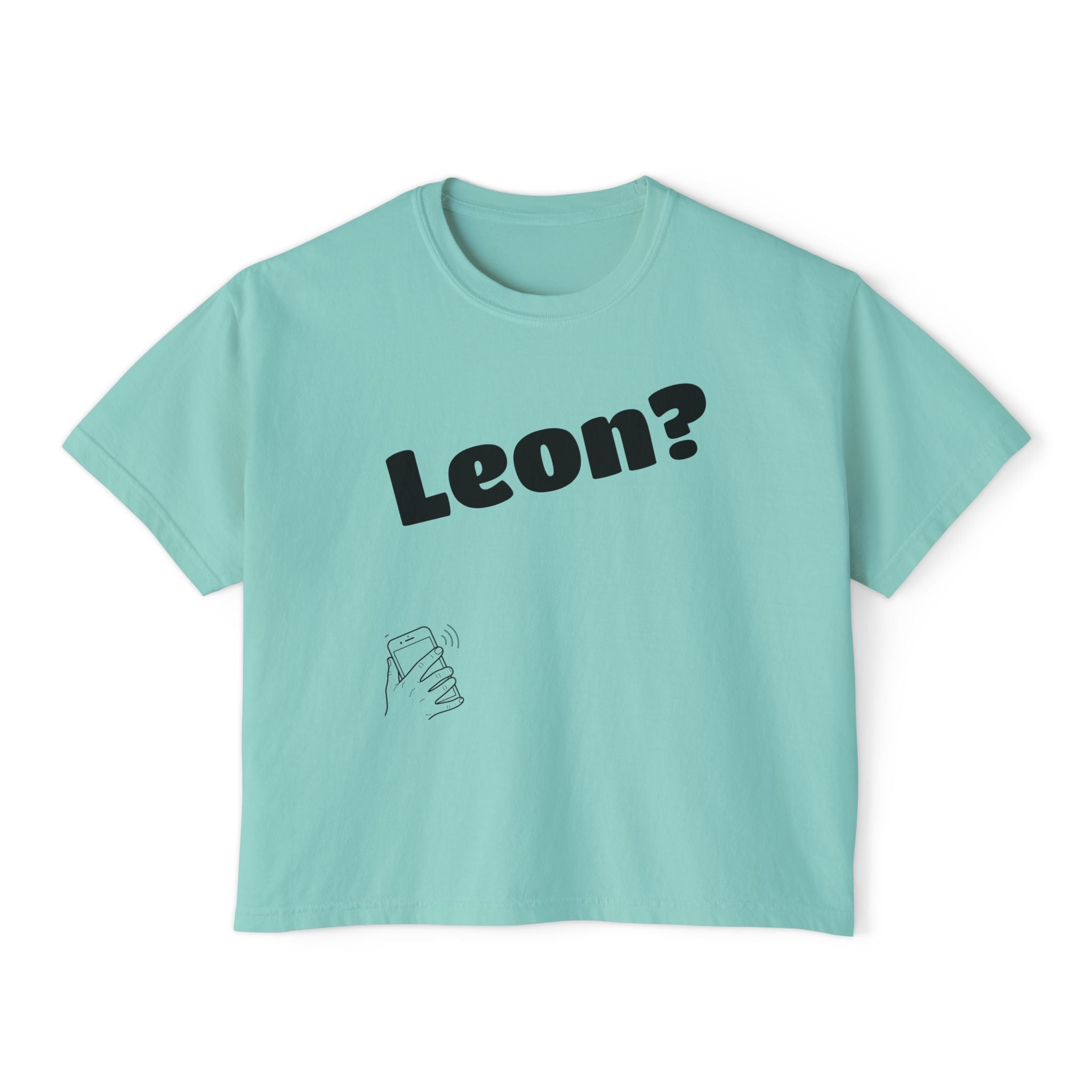 Leon? Bubble Text Crop Tee | Boxy Tee