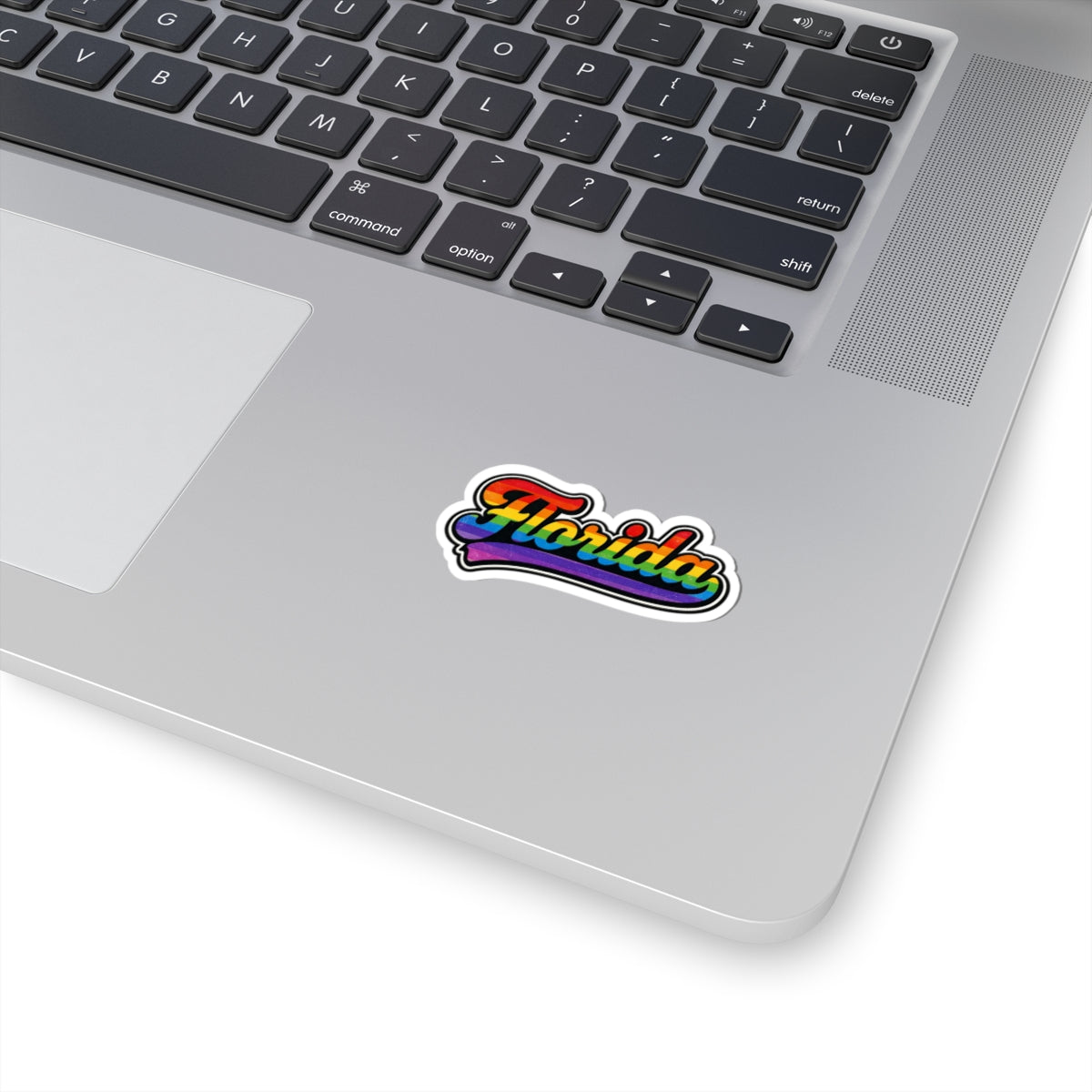 Florida Rainbow Script Sticker — Pride Kiss-Cut Vinyl Sticker