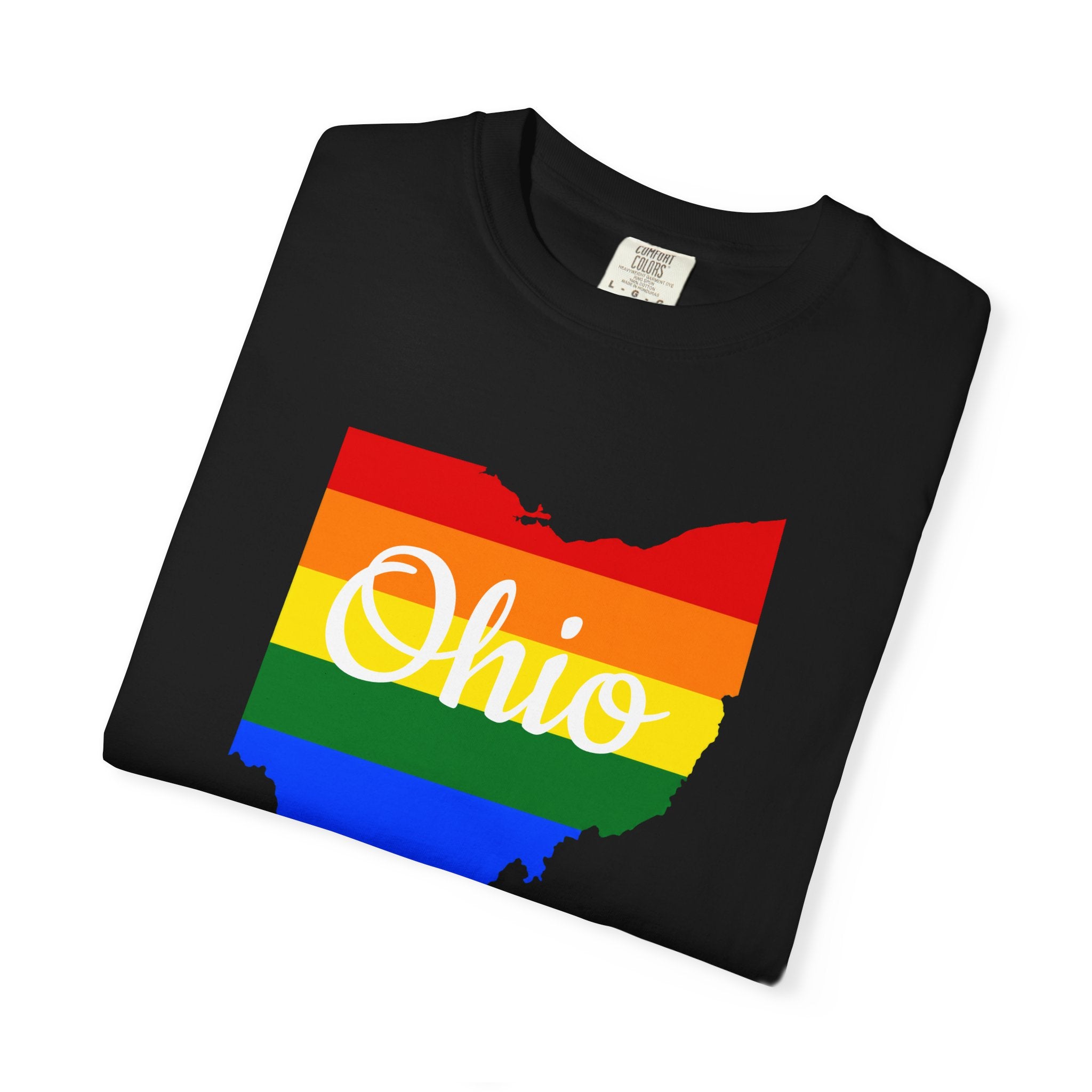 Rainbow Pride Ohio T-shirt | State Map Shirt