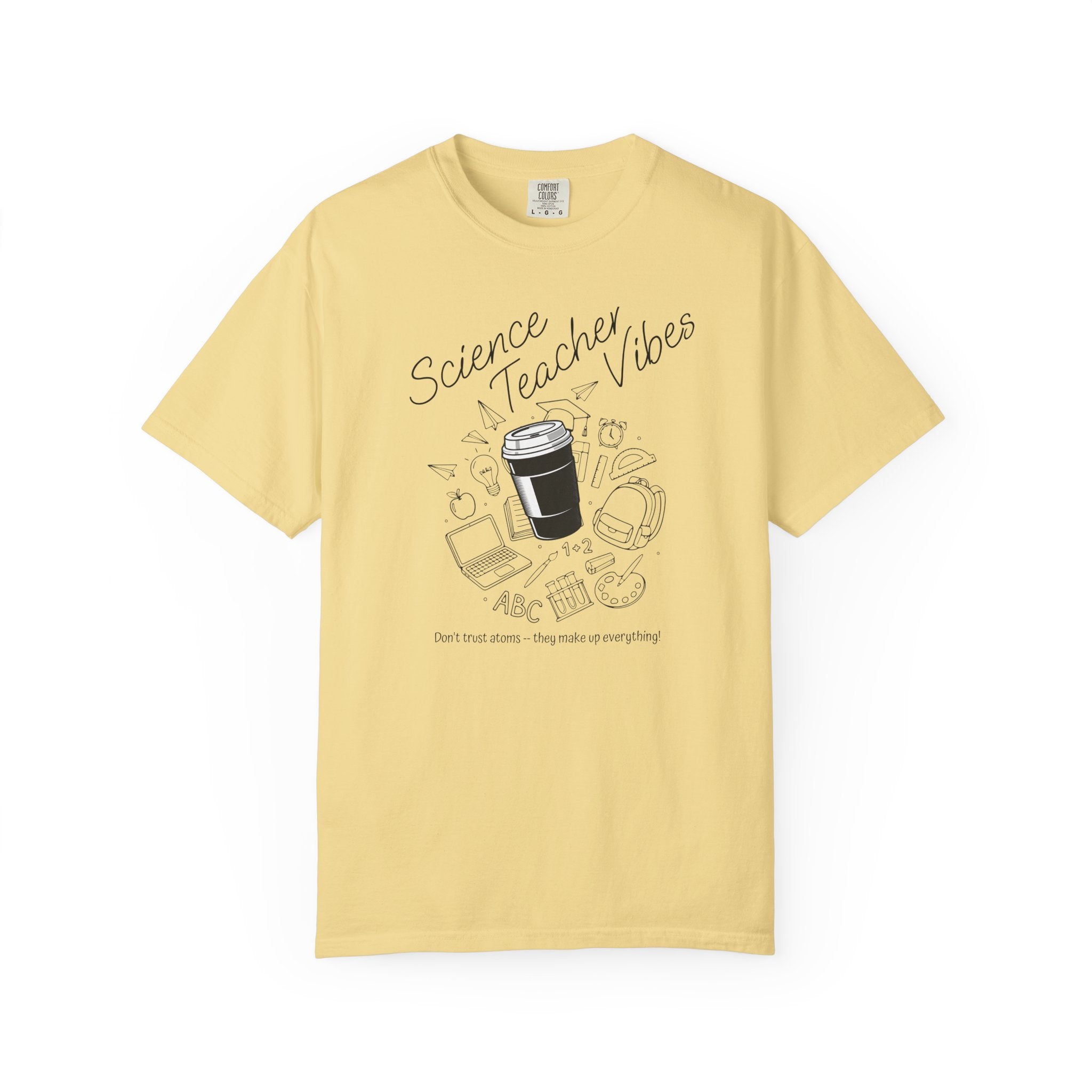 Science Teacher Vibes Doodle T-shirt | School Supplies Illustration
