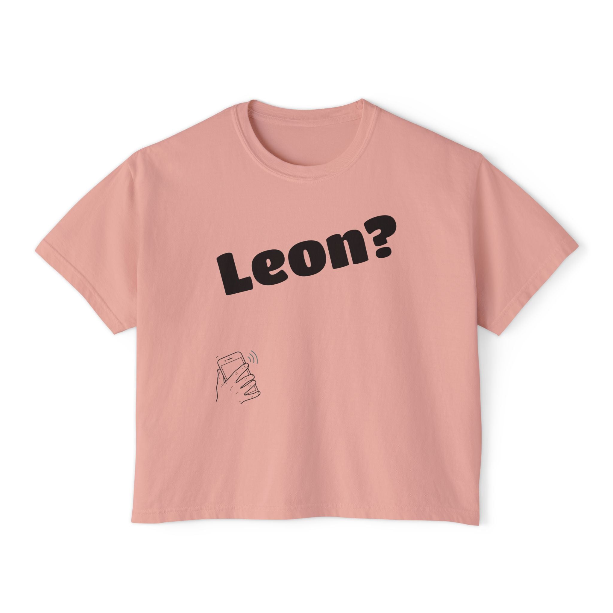 Leon? Bubble Text Crop Tee | Boxy Tee