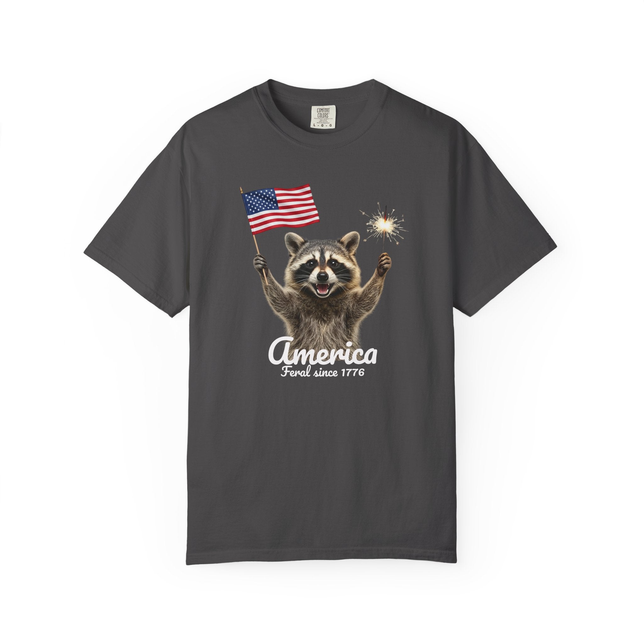 Patriotic Raccoon T-Shirt — "America 1776" Tee