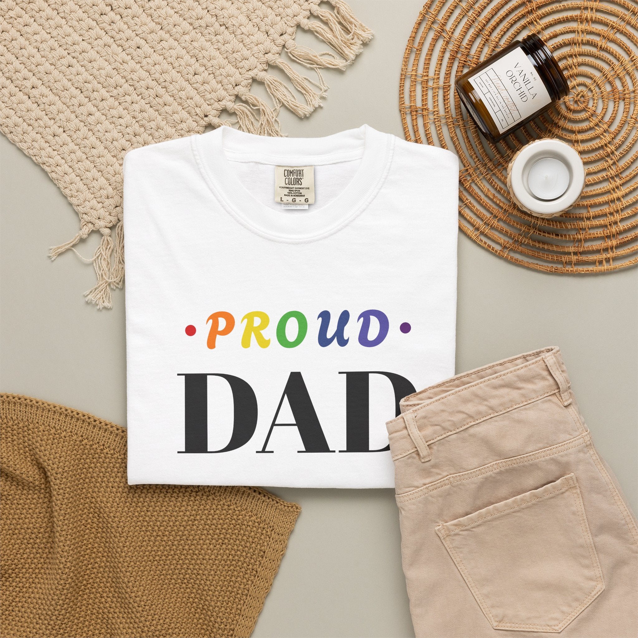 Proud Dad T-Shirt — Rainbow Pride Father Tee